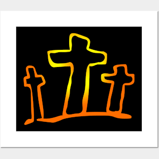 Three crosses Posters and Art